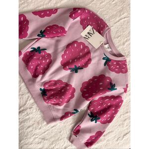 Zara Girls Raspberry Print Sweatshirt Size 4–5 (110 cm) NWT